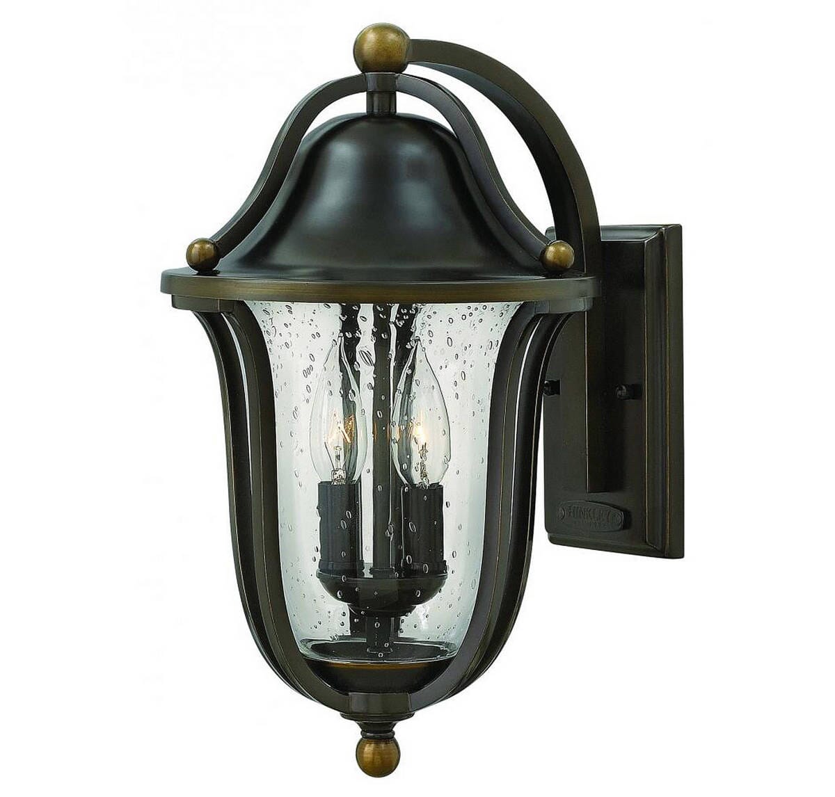 Hinkley Bolla 2-Light Outdoor Medium Wall Mount in Olde Bronze