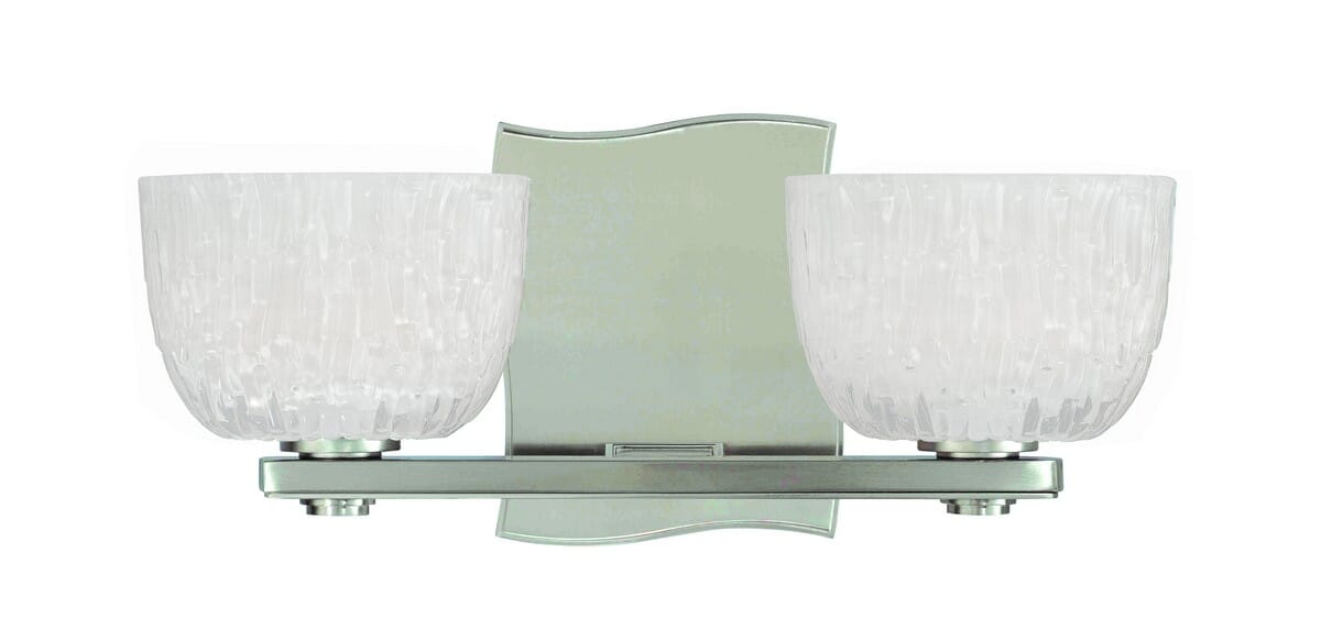 Hudson Valley Cove Neck 2-Light 12" Bathroom Vanity Light in Satin Nickel