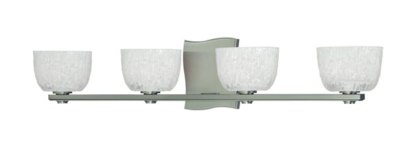 Hudson Valley Cove Neck 4-Light 27" Bathroom Vanity Light in Satin Nickel