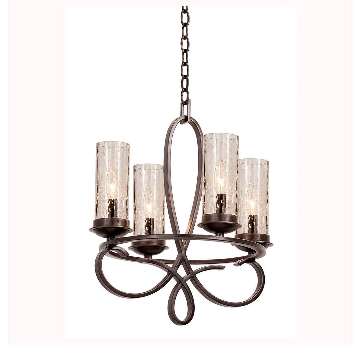 Kalco Grayson 4-Light Chandelier in Heirloom Bronze