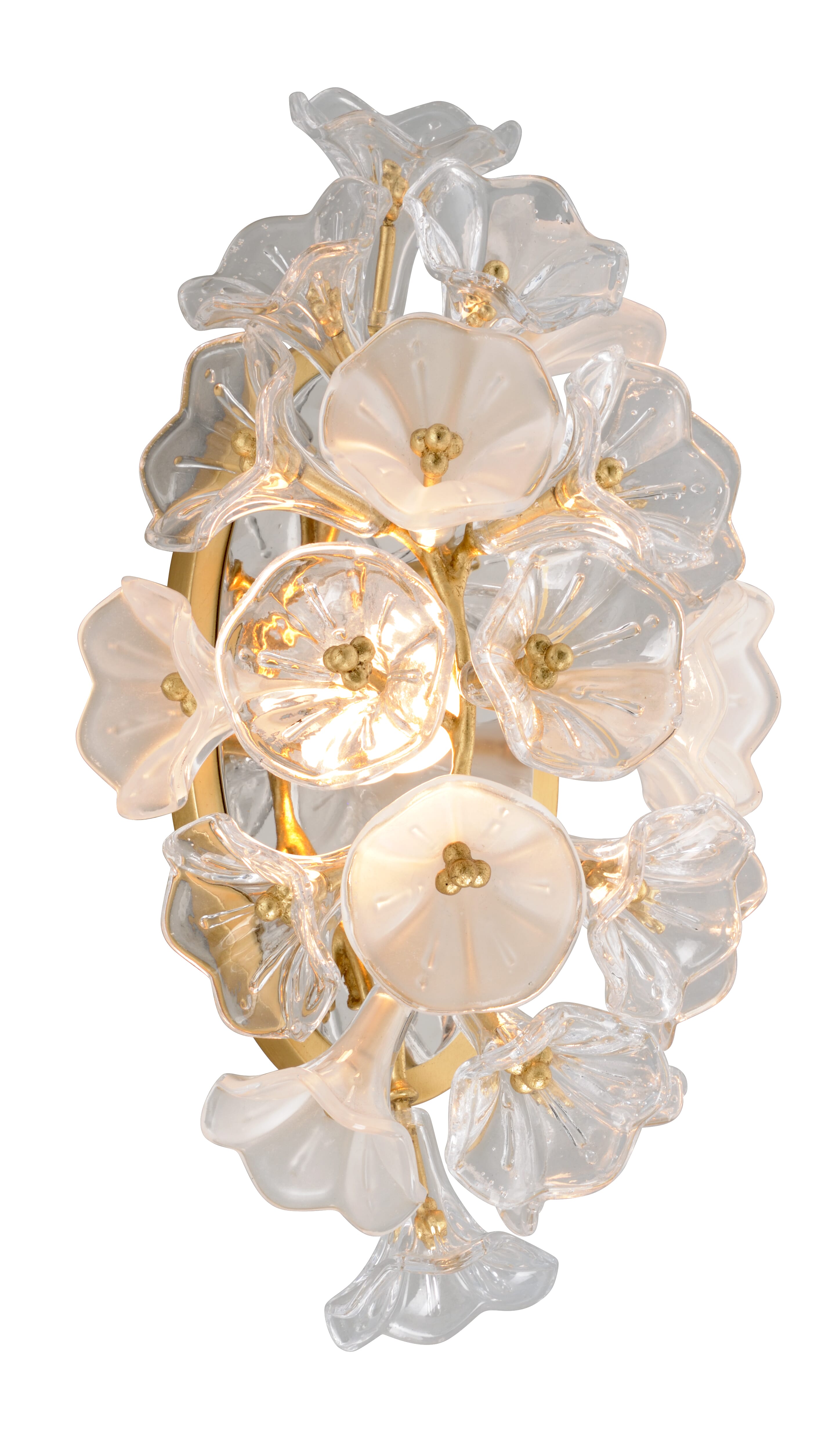 Corbett Jasmine Wall Sconce in Gold Leaf