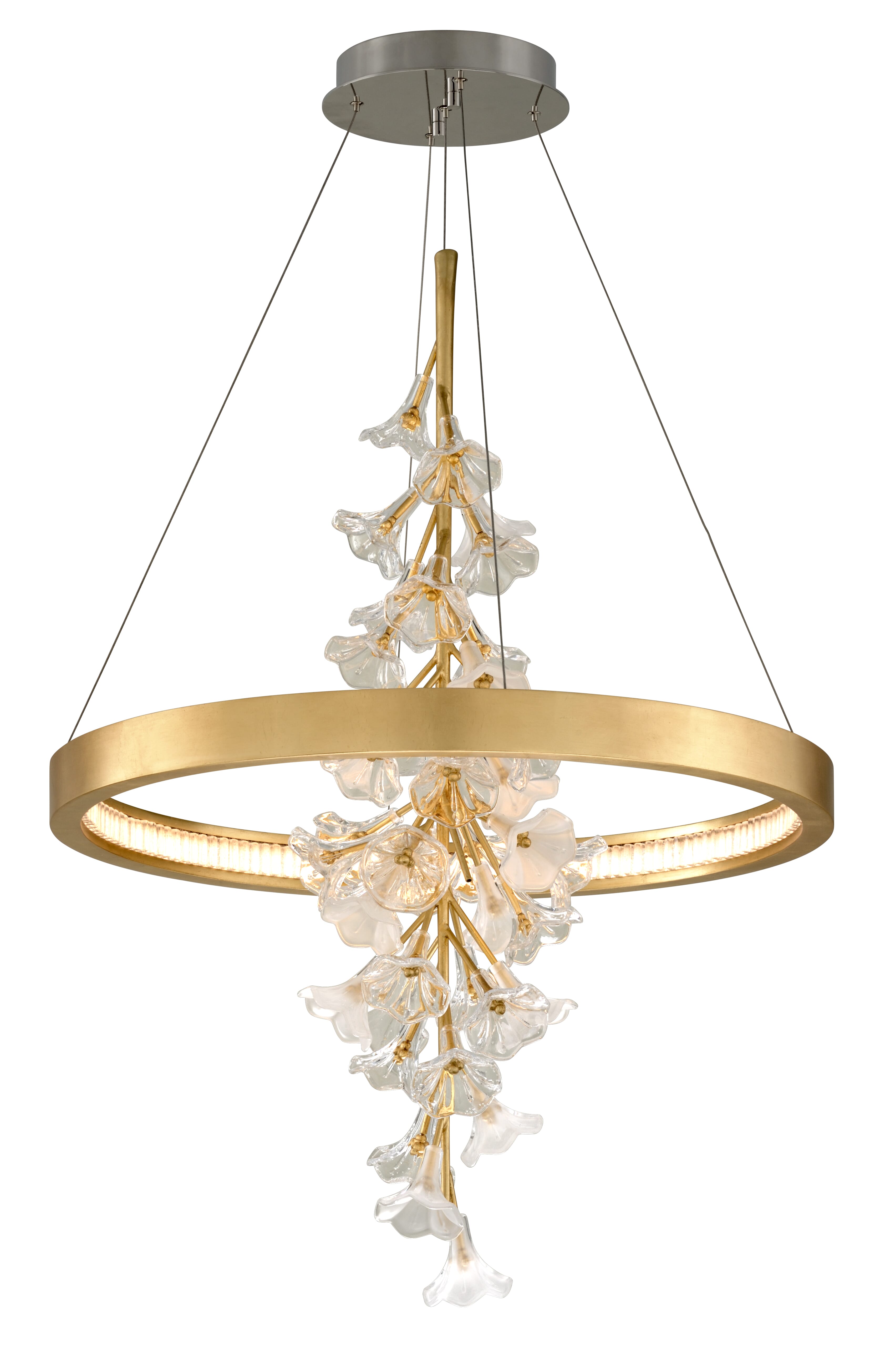 Corbett Jasmine 43" Pendant Light in Gold Leaf