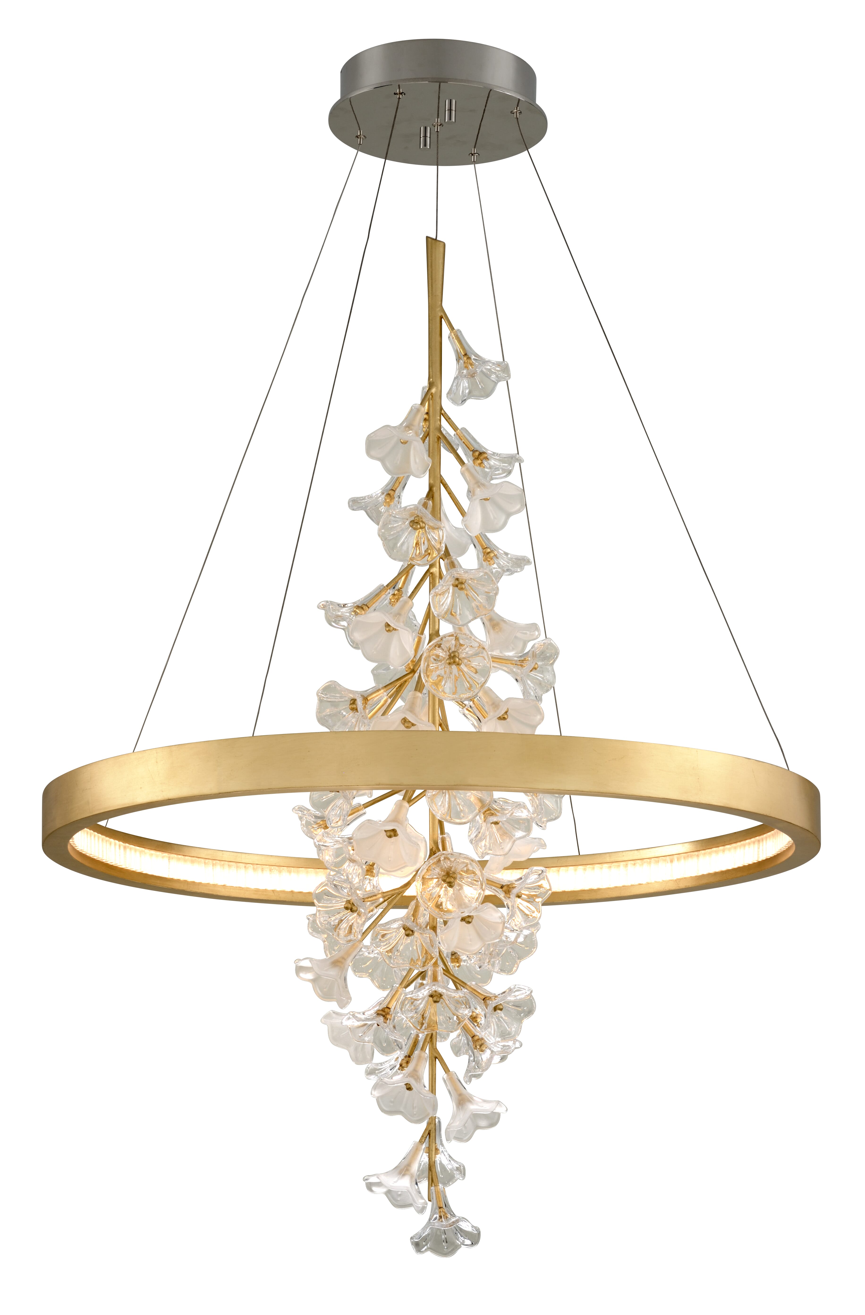 Corbett Jasmine 54" Pendant Light in Gold Leaf