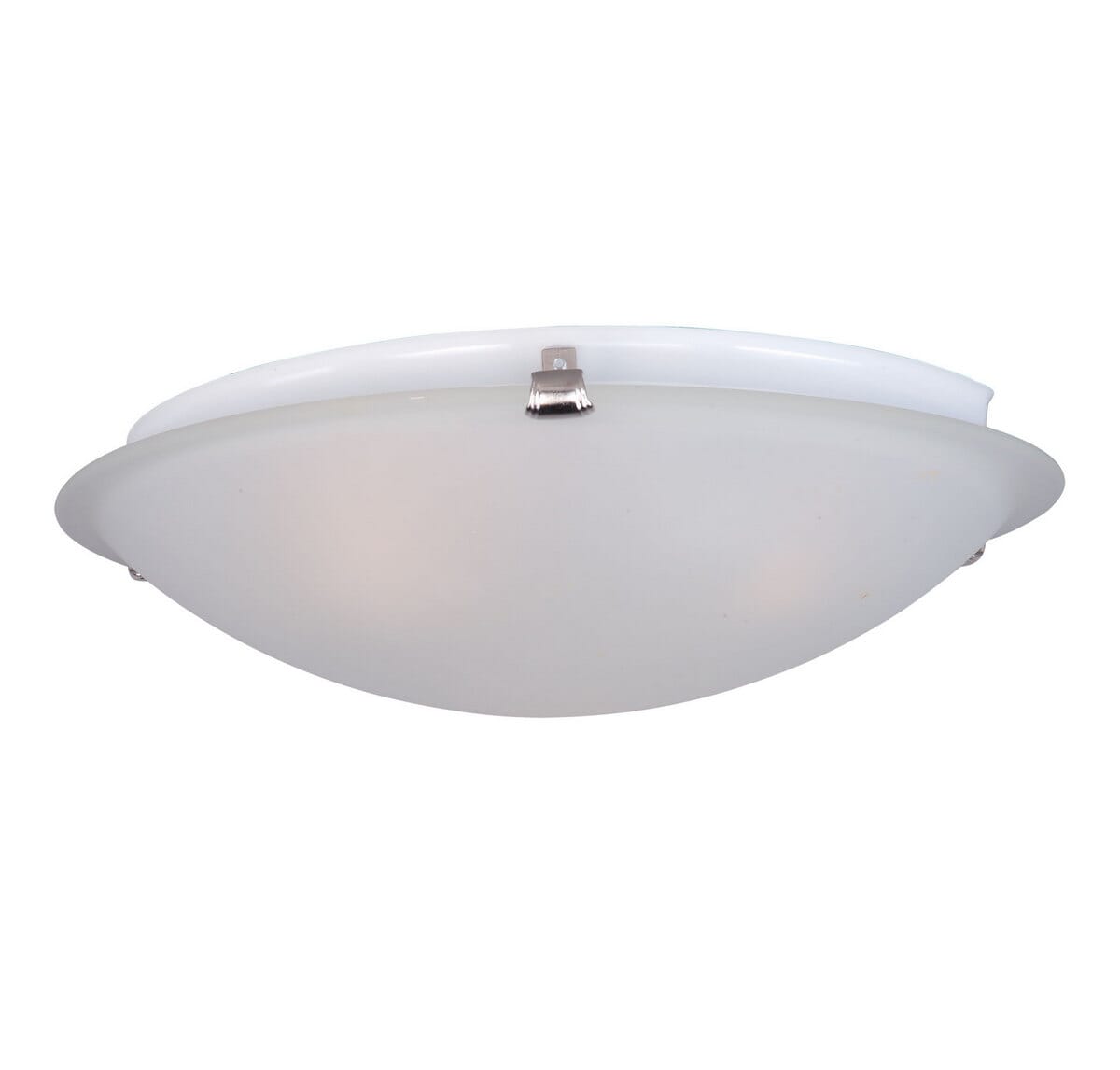 Maxim Malaga 12.5" 2-Light Frosted Glass Ceiling Light in Satin Nickel