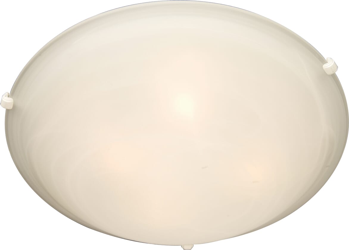 Maxim Lighting Malaga 12.5" 2-Light Marble Glass Flush Mount in White