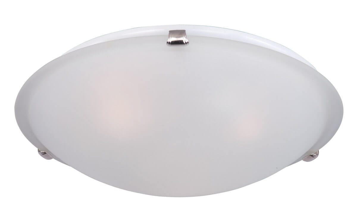 Maxim Lighting Malaga 3-Light Flush Mount in Satin Nickel