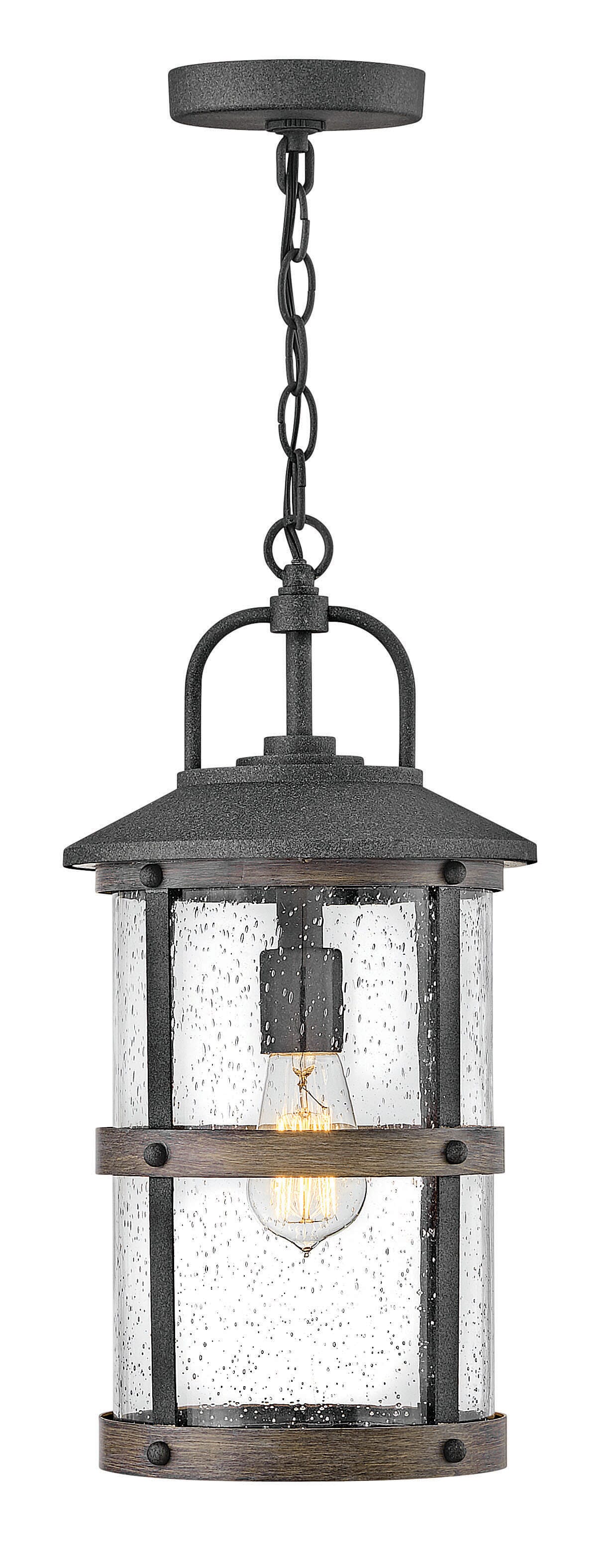 Hinkley Lakehouse Outdoor Hanging Light in Aged Zinc