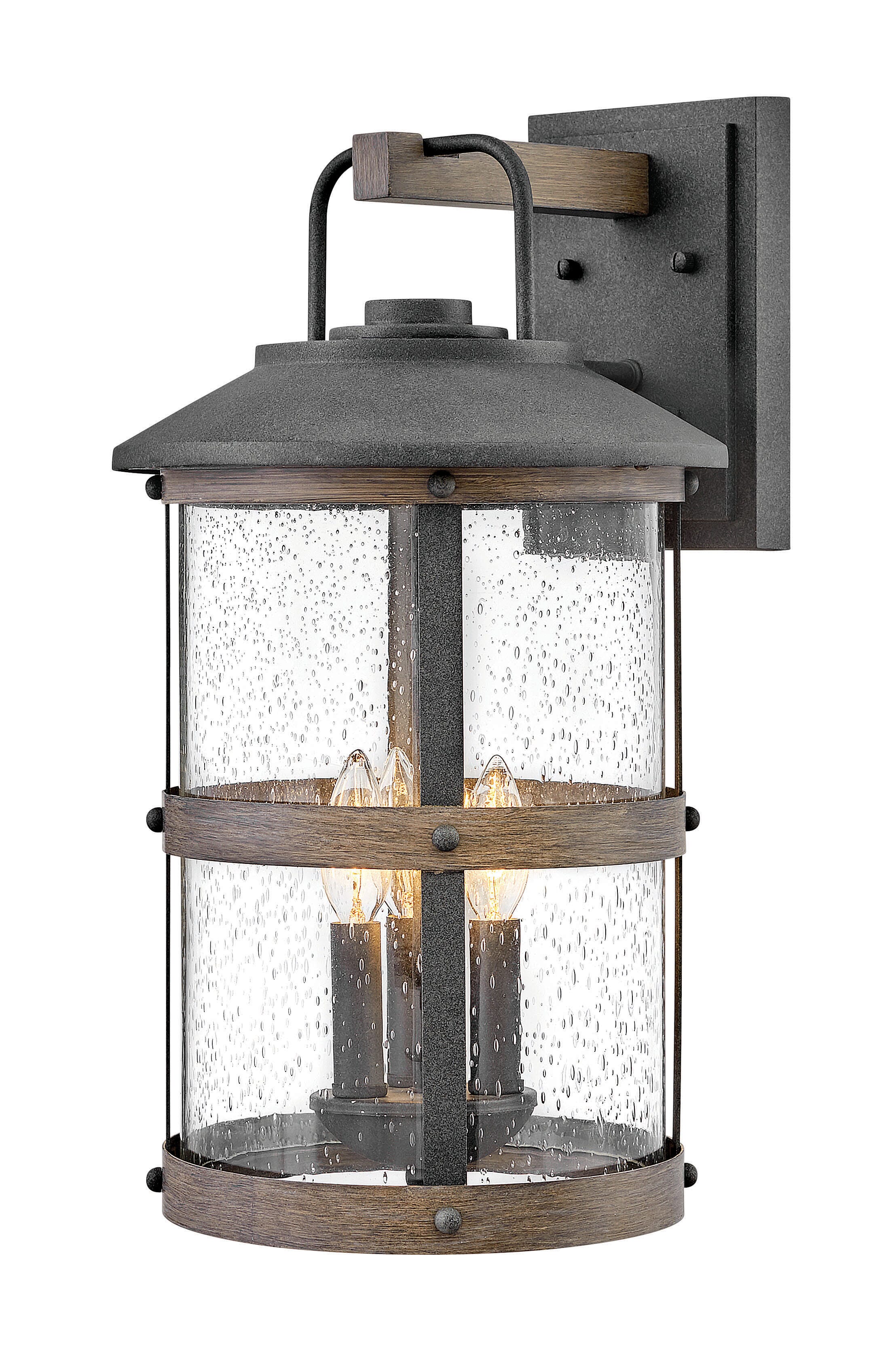 Hinkley Lakehouse 3-Light 20" Outdoor Wall Light in Aged Zinc