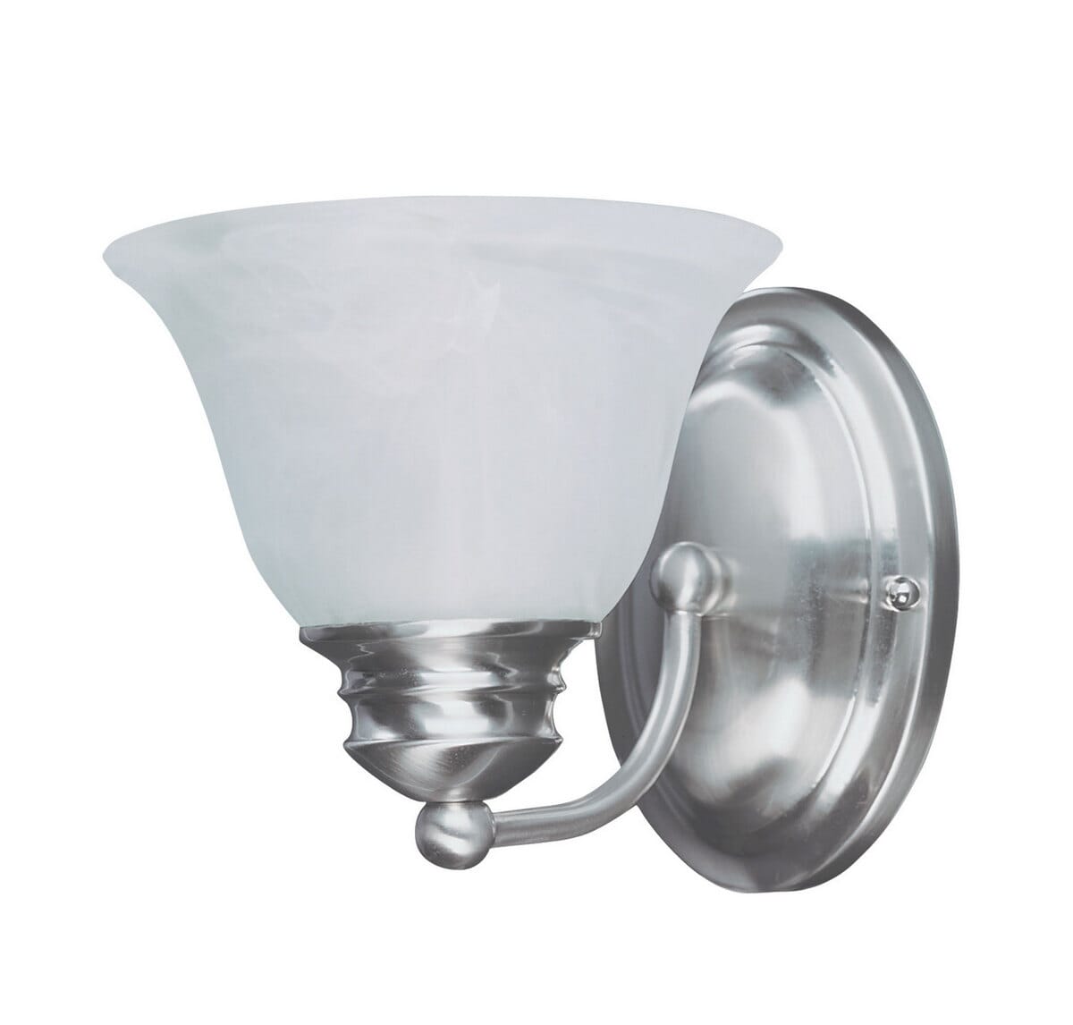 Maxim Lighting Malaga 6.5" Frosted Glass Wall Sconce in Satin Nickel