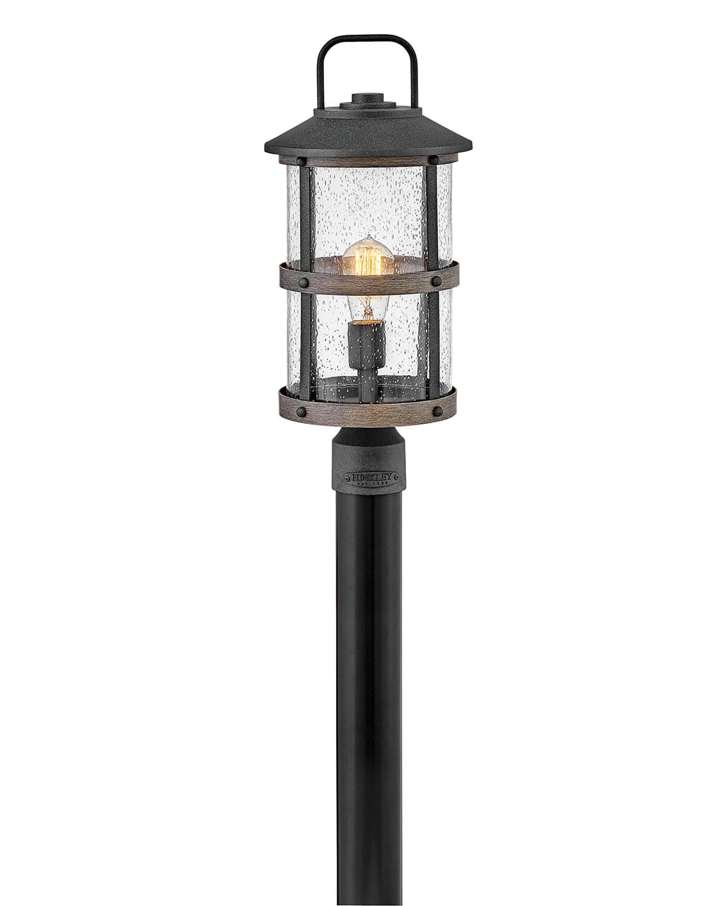 Hinkley Lakehouse 19" Outdoor Post Light in Aged Zinc