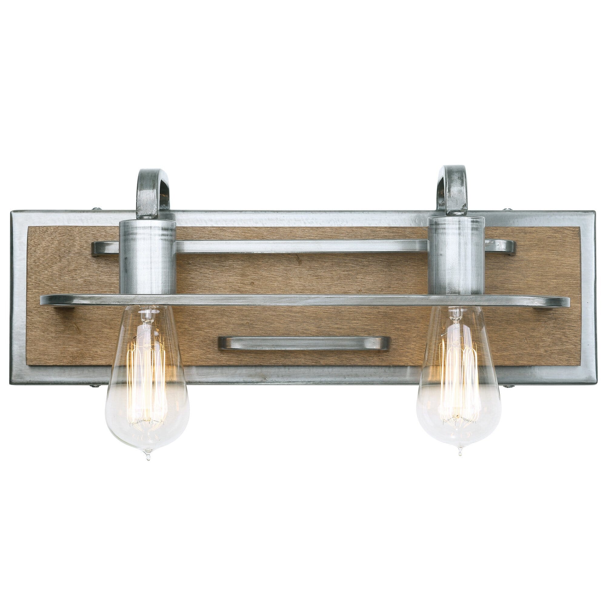 Varaluz Lofty 2-Light 6" Bathroom Vanity Light in Steel and Wheat Marine Grade