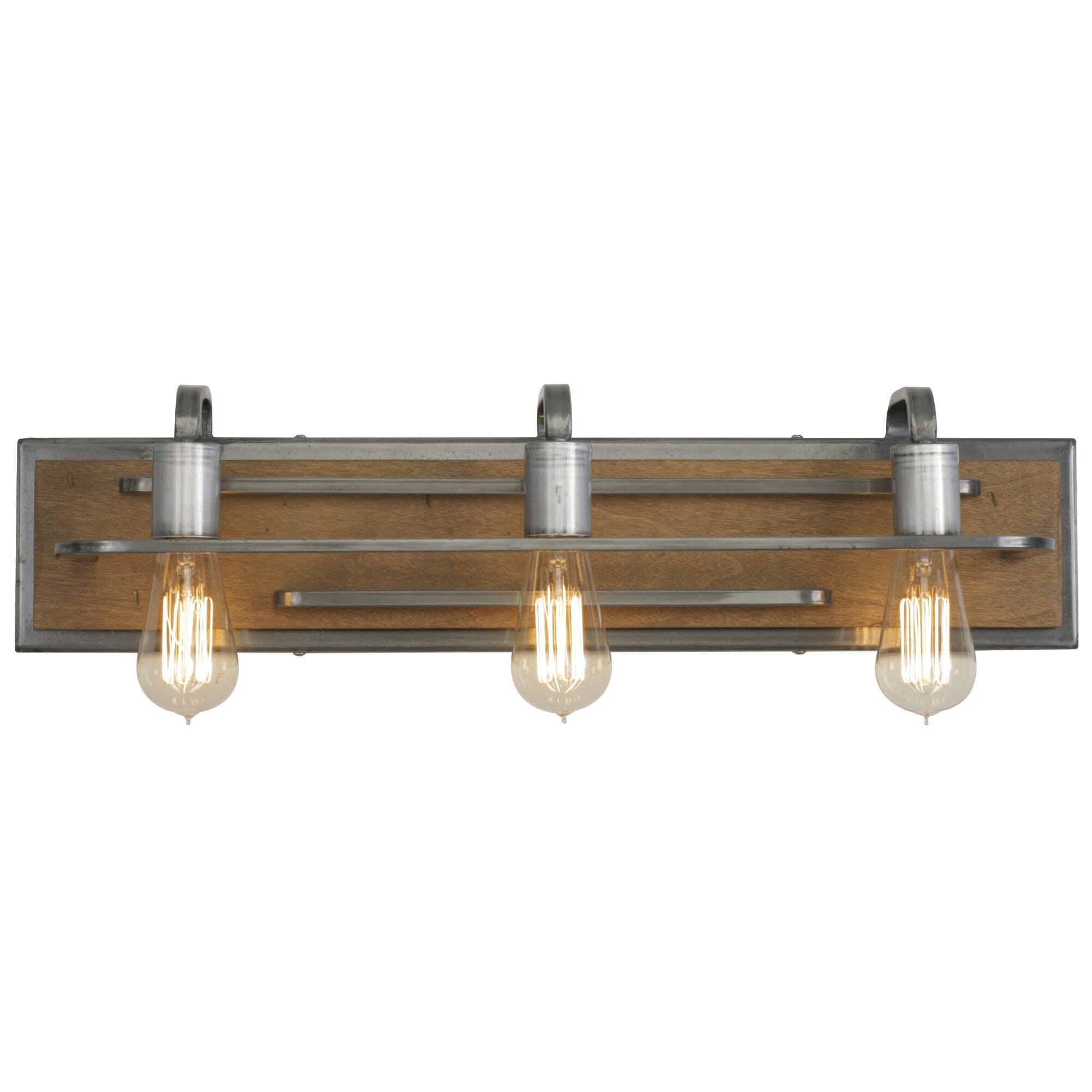 Varaluz Lofty 3-Light 6" Bathroom Vanity Light in Steel and Wheat Marine Grade