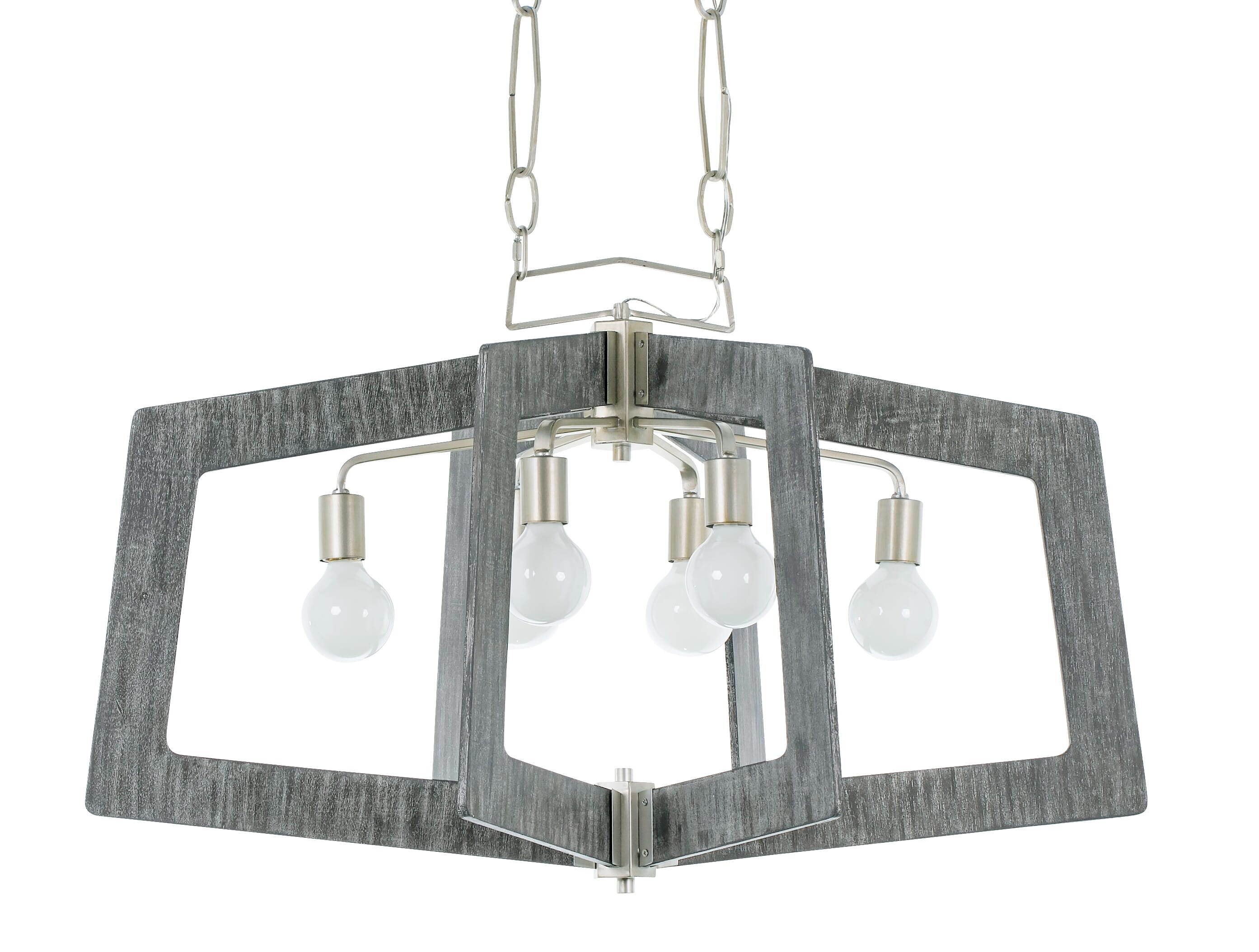 Varaluz Lofty 6-Light 36" Linear Pendant in Steel and Gray Marine Grade