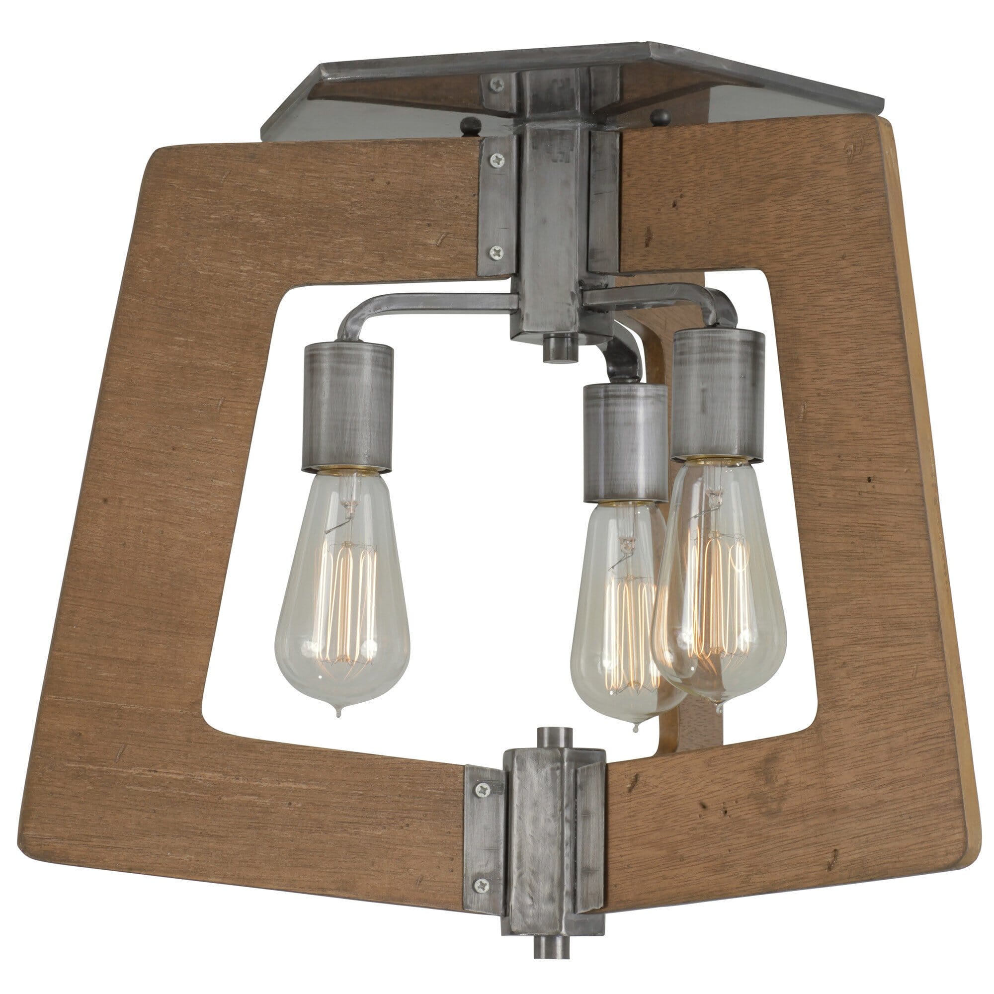 Varaluz Lofty 3-Light Ceiling Light in Steel and Wheat Marine Grade