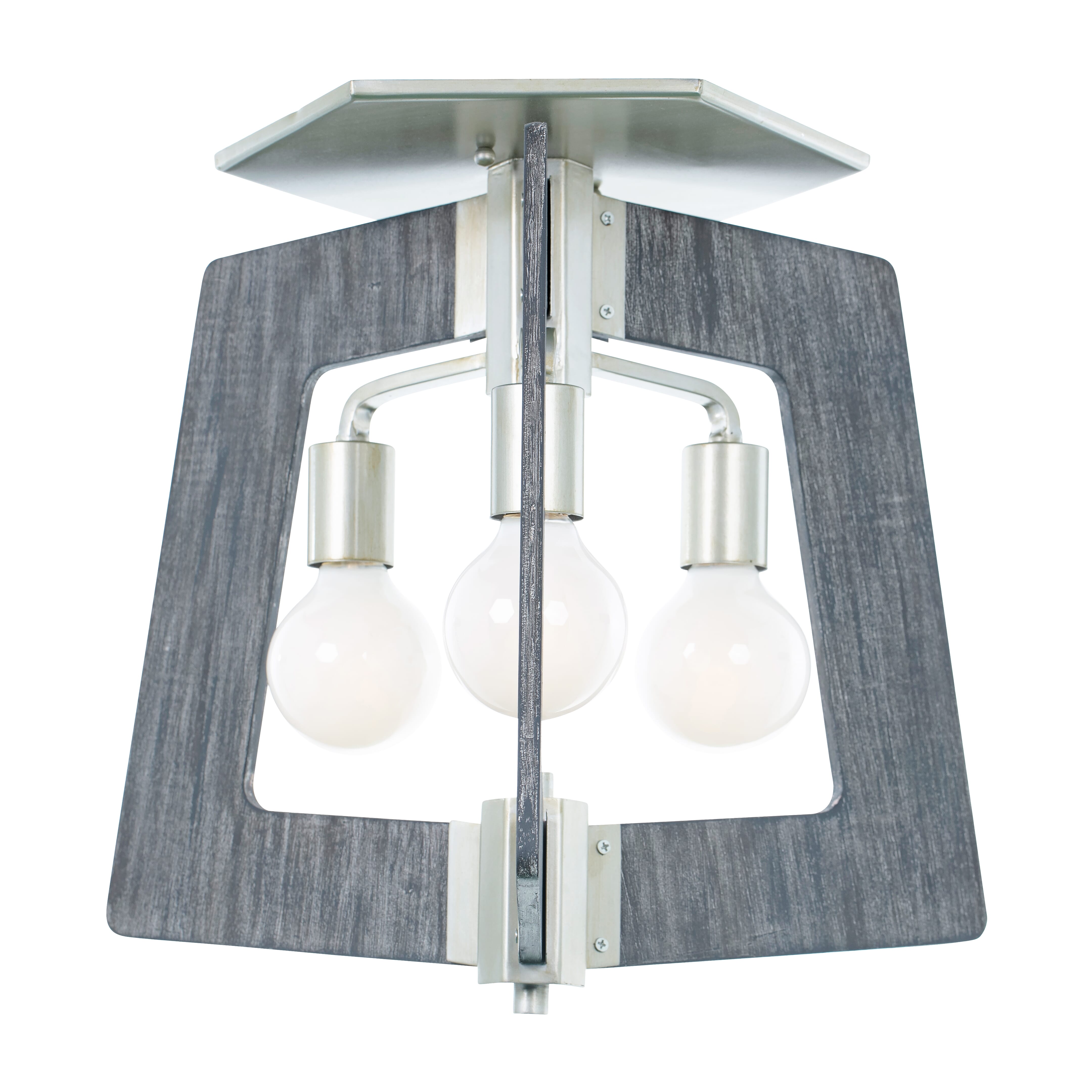 Varaluz Lofty 3-Light Ceiling Light in Steel and Gray Marine Grade