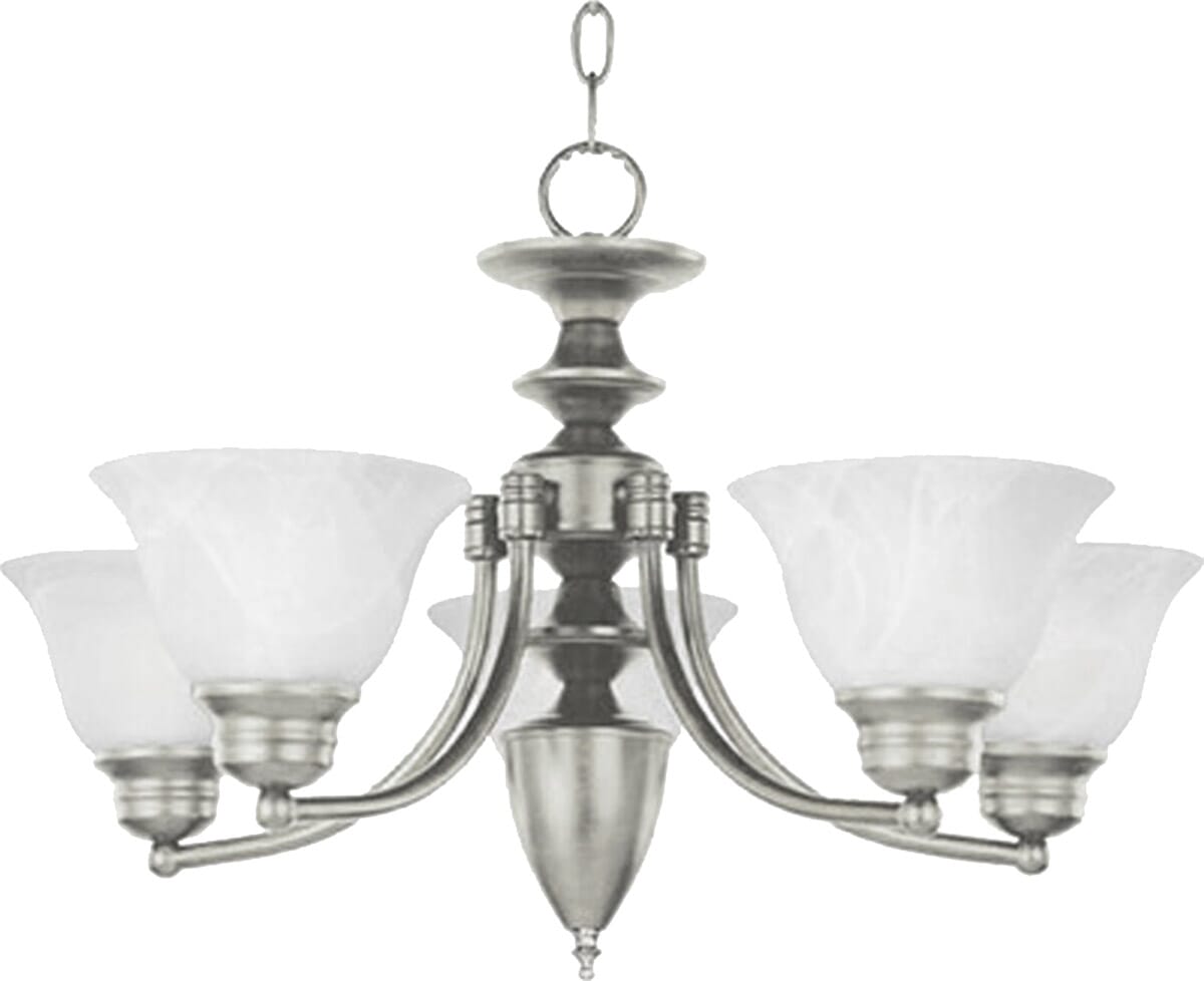 Maxim Lighting Malibu 5-Light Chandelier in Satin Nickel