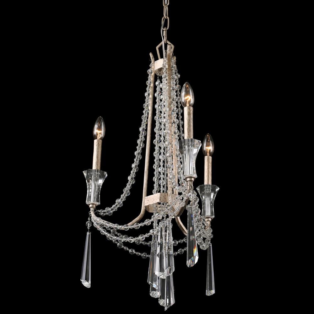 Varaluz Barcelona 3-Light Crystal Chandelier in Transcend Silver