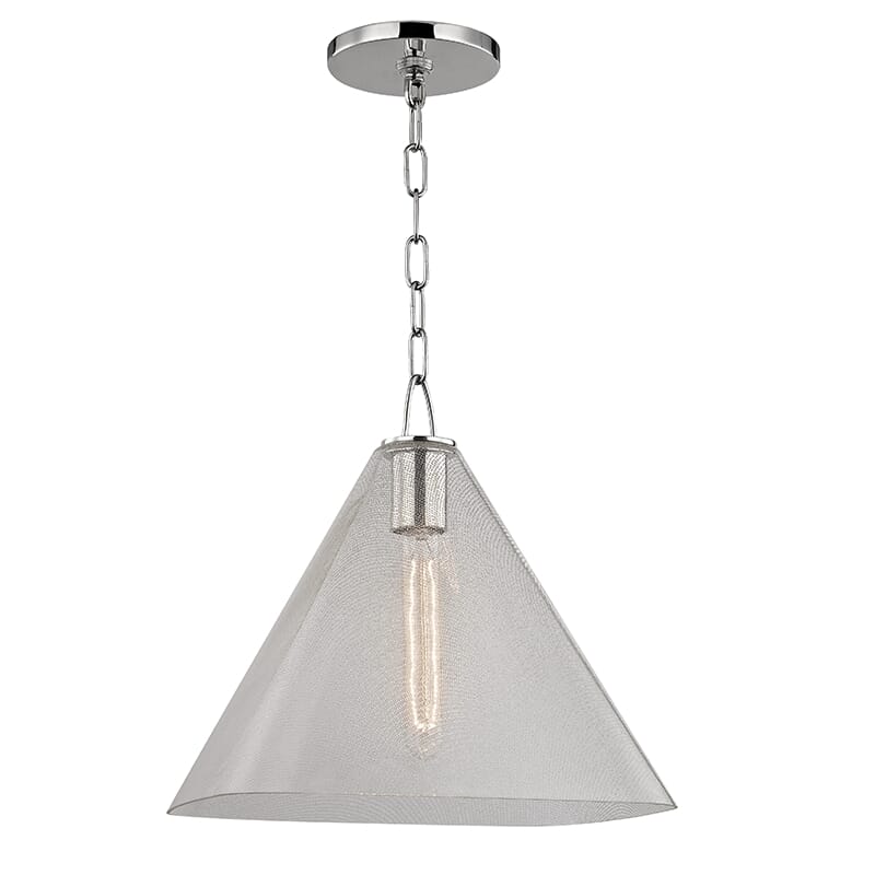 Hudson Valley Sanderson 14" Pendant Light in Polished Nickel