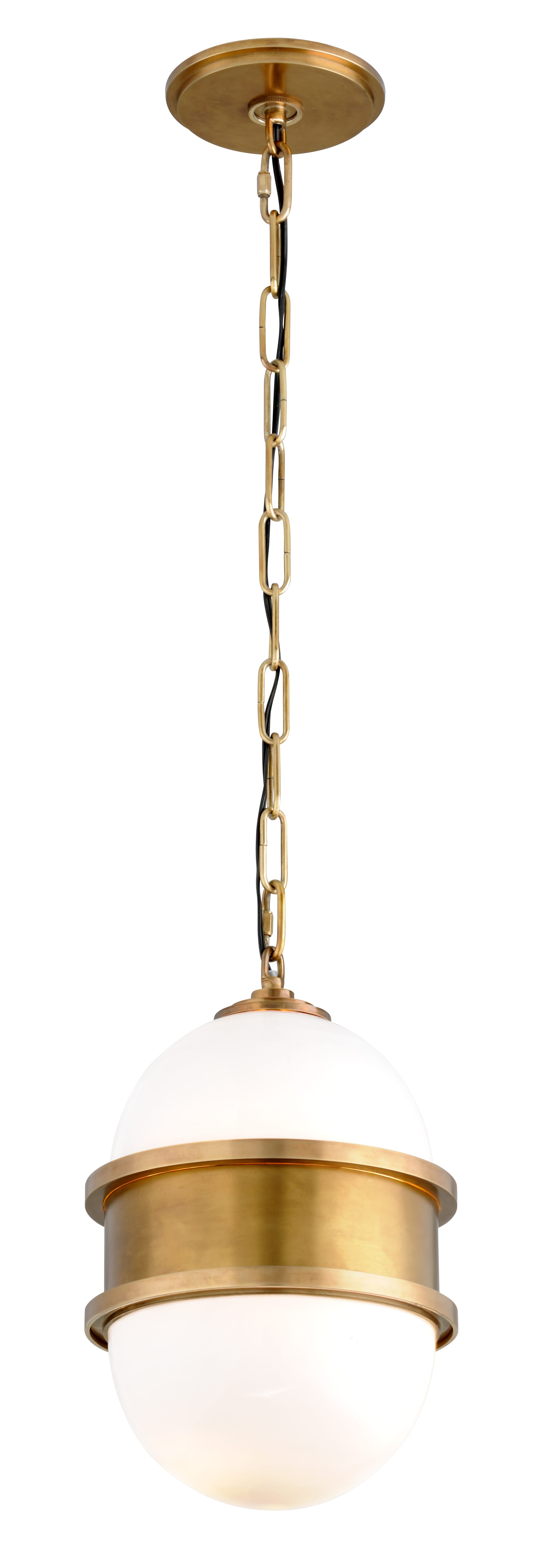 Corbett Broomley by Martyn Lawrence Bullard 17" Pendant Light in Vintage Brass