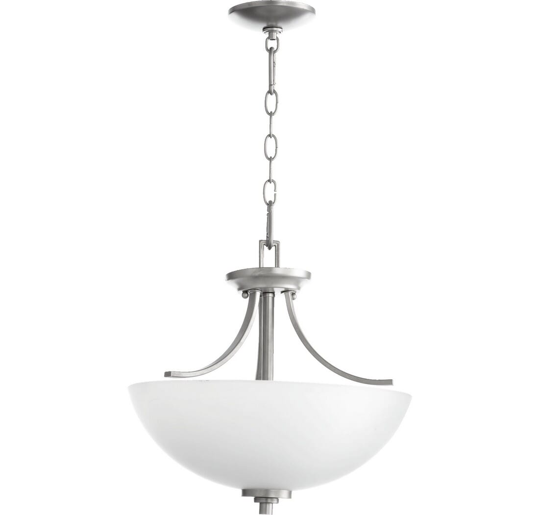 Quorum Reyes 3-Light 16" Pendant Light in Classic Nickel