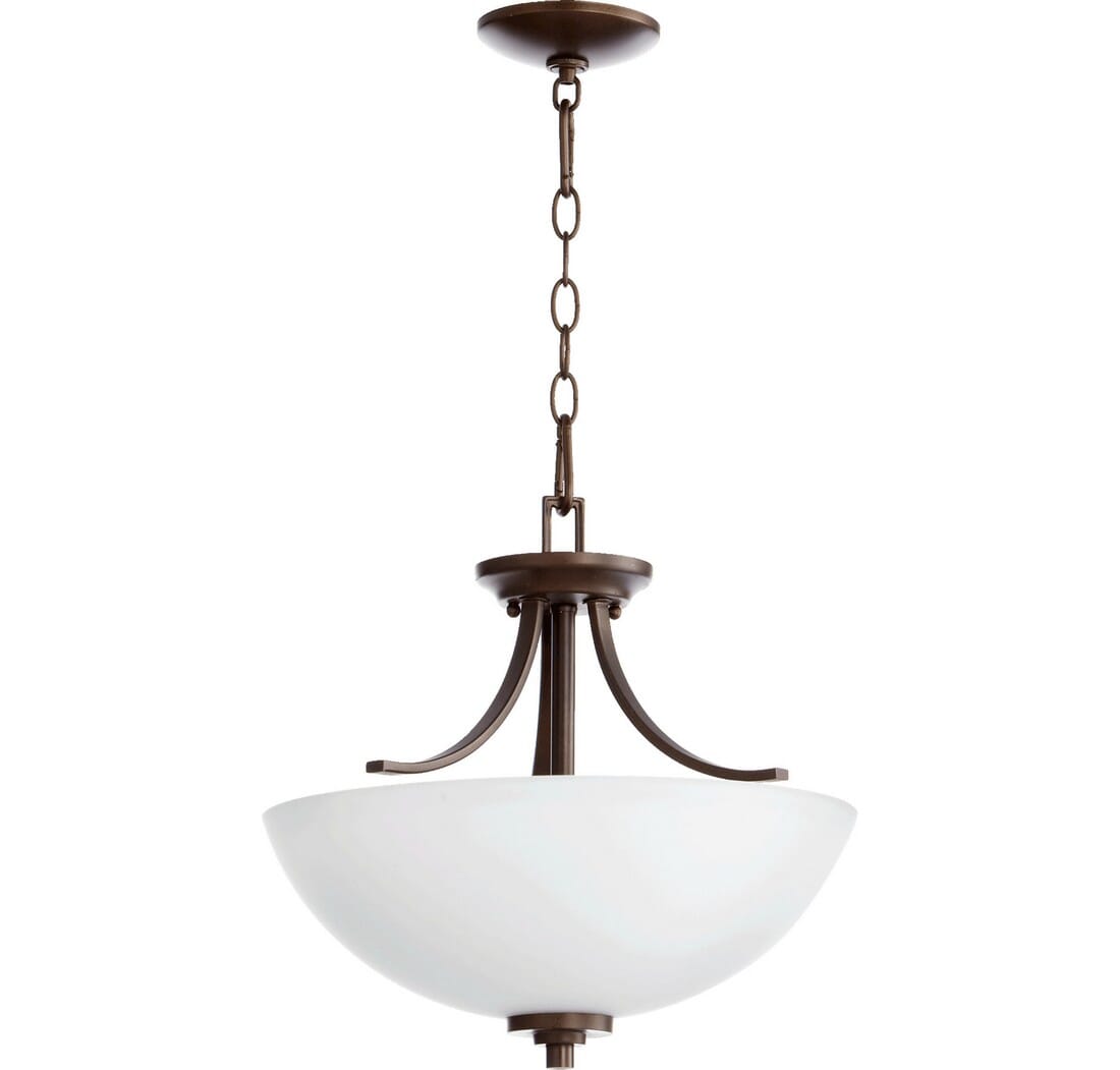 Quorum Reyes 3-Light 16" Pendant Light in Oiled Bronze