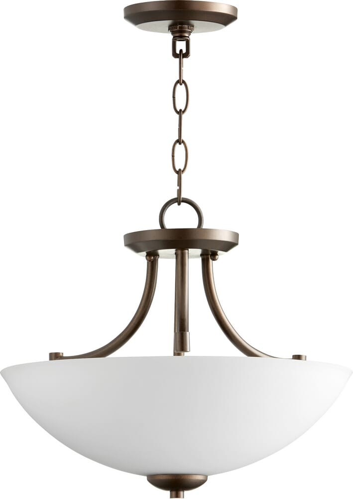 Quorum Barkley 3-Light 15" Pendant Light in Oiled Bronze