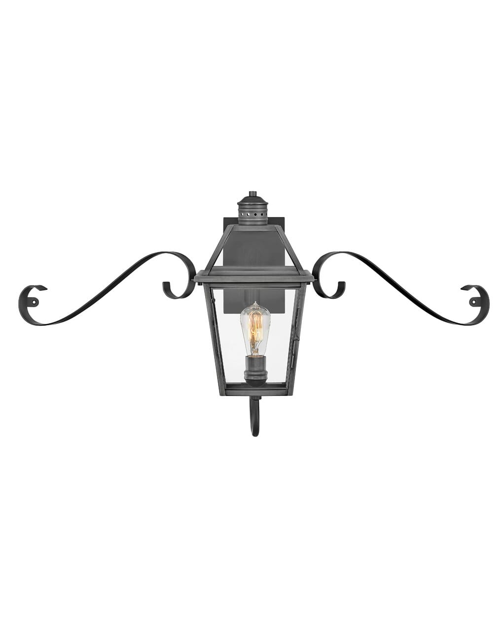 Hinkley Nouvelle 19" Outdoor Wall Light in Blackened Brass