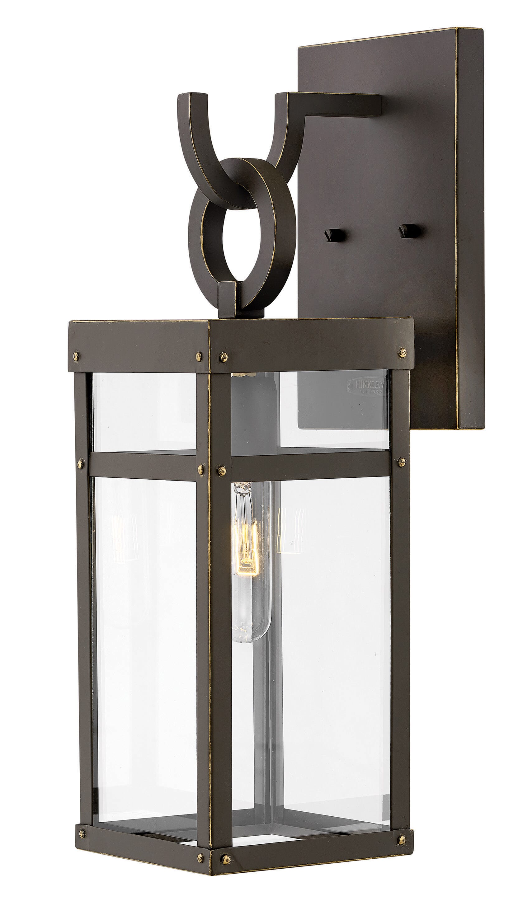 Hinkley Porter by Lisa McDennon Iron 1-Light Outdoor Small Wall Sconce in Oil Rubbed Bronze