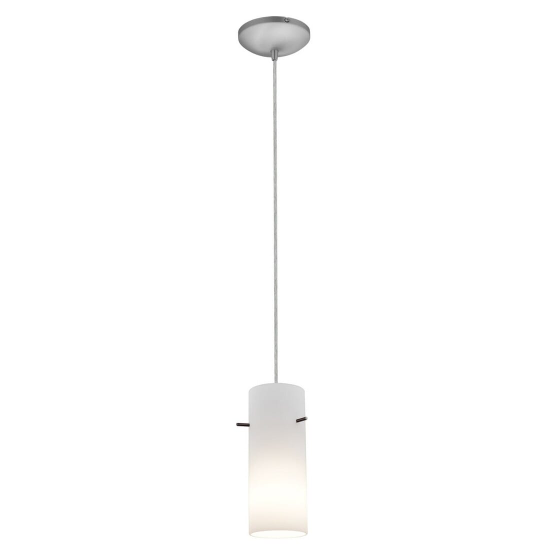 Access Cylinder Pendant Light in Brushed Steel