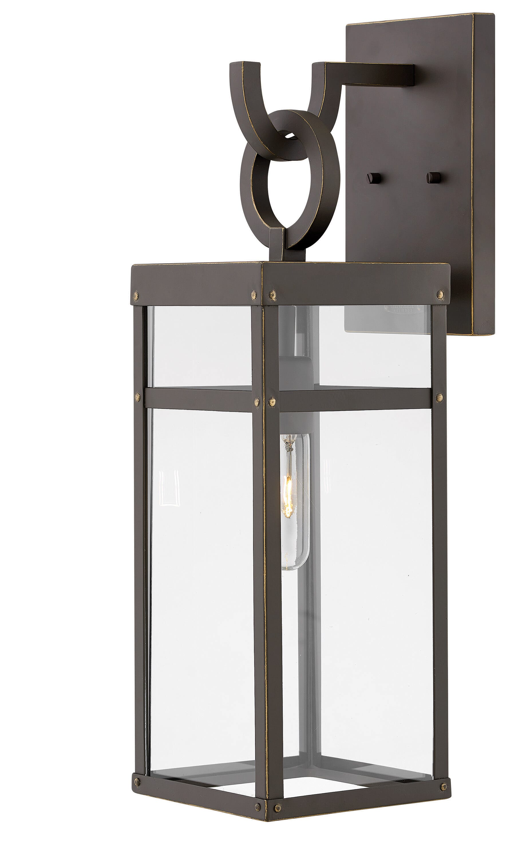 Hinkley Porter by Lisa McDennon Iron 1-Light Outdoor Medium Wall Sconce in Oil Rubbed Bronze