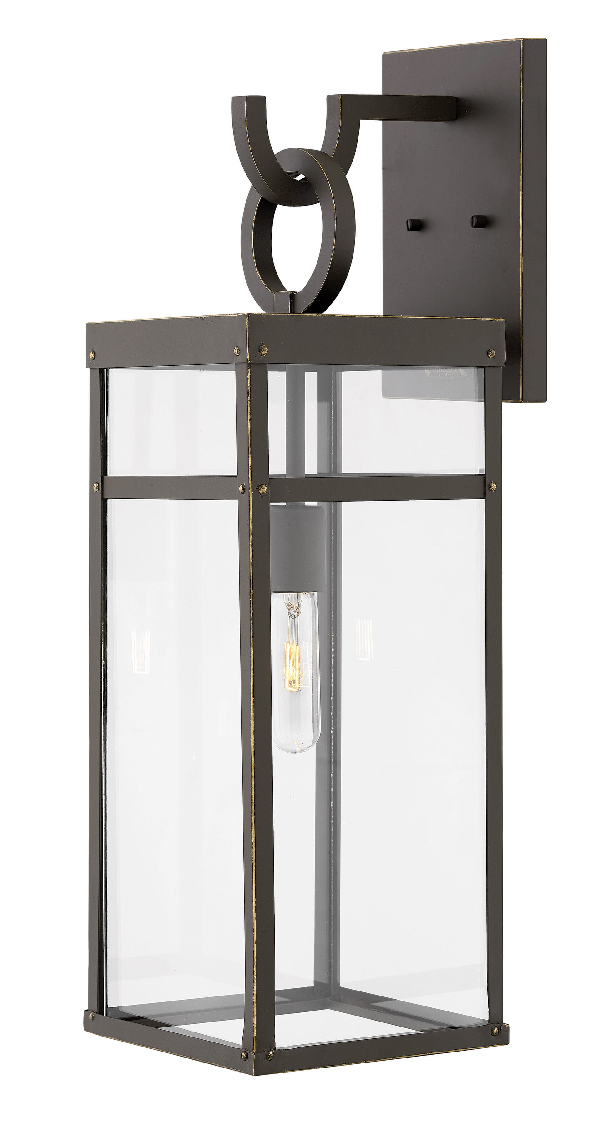 Hinkley Porter by Lisa McDennon Iron Outdoor Large Wall Sconce in Oil Rubbed Bronze