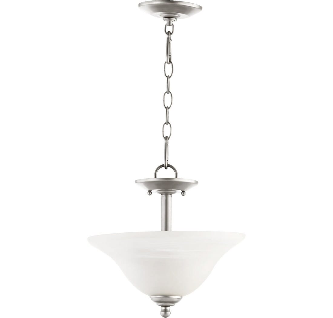 Quorum Spencer 2-Light 13" Pendant Light in Classic Nickel