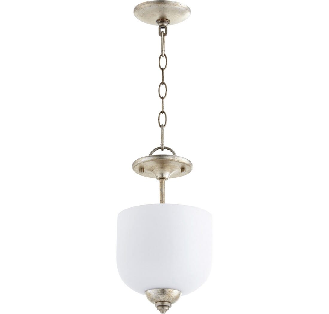 Quorum Richmond 3-Light Pendant Light in Aged Silver Leaf