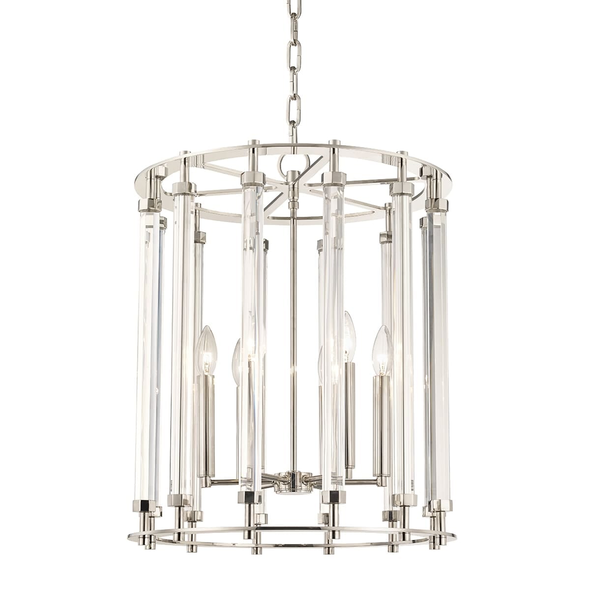 Hudson Valley Haddon Pendant Light in Polished Nickel