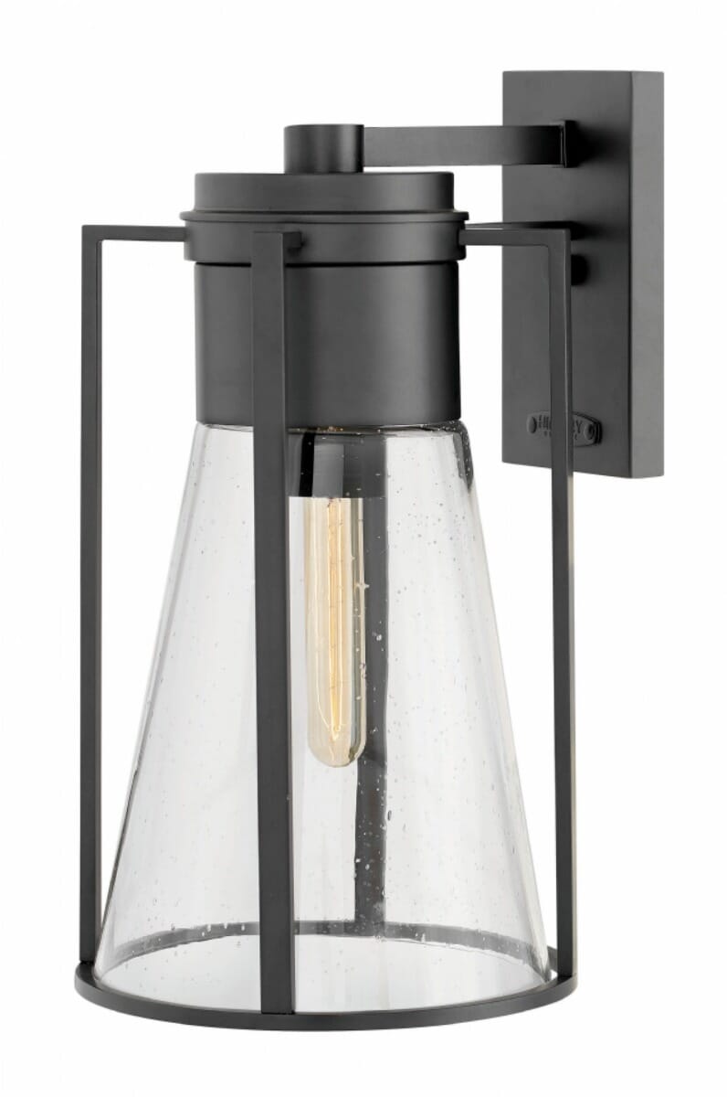 Hinkley Refinery Outdoor Large Wall Sconce in Black