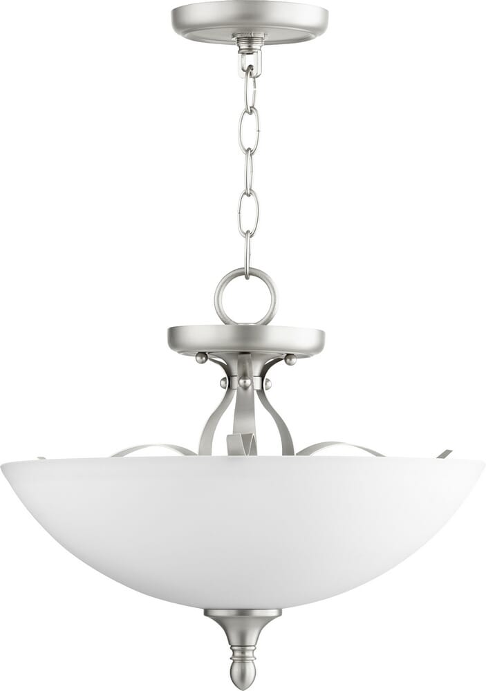 Quorum Jardin 3-Light 15" Pendant Light in Satin Nickel