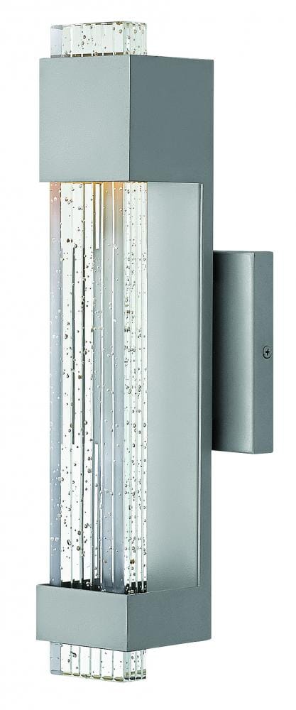 Hinkley Glacier 1-Light LED Outdoor Small Wall Mount in Titanium