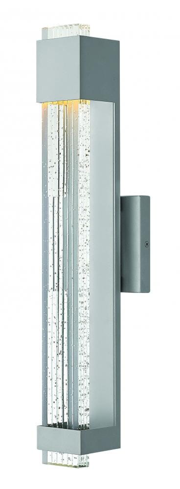 Hinkley Glacier 1-Light LED Outdoor Medium Wall Mount in Titanium