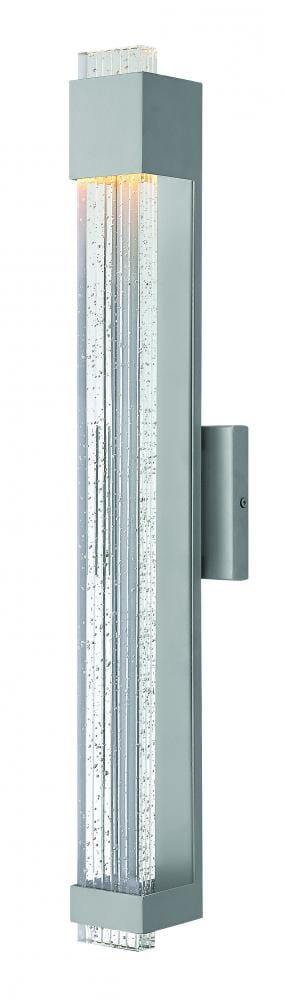 Hinkley Glacier 1-Light LED Outdoor Large Wall Mount in Titanium