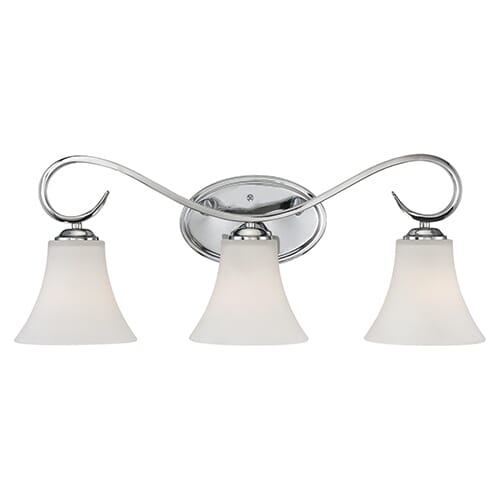 Millennium Lighting Fair Lane 3-Light Bathroom Vanity Light in Chrome