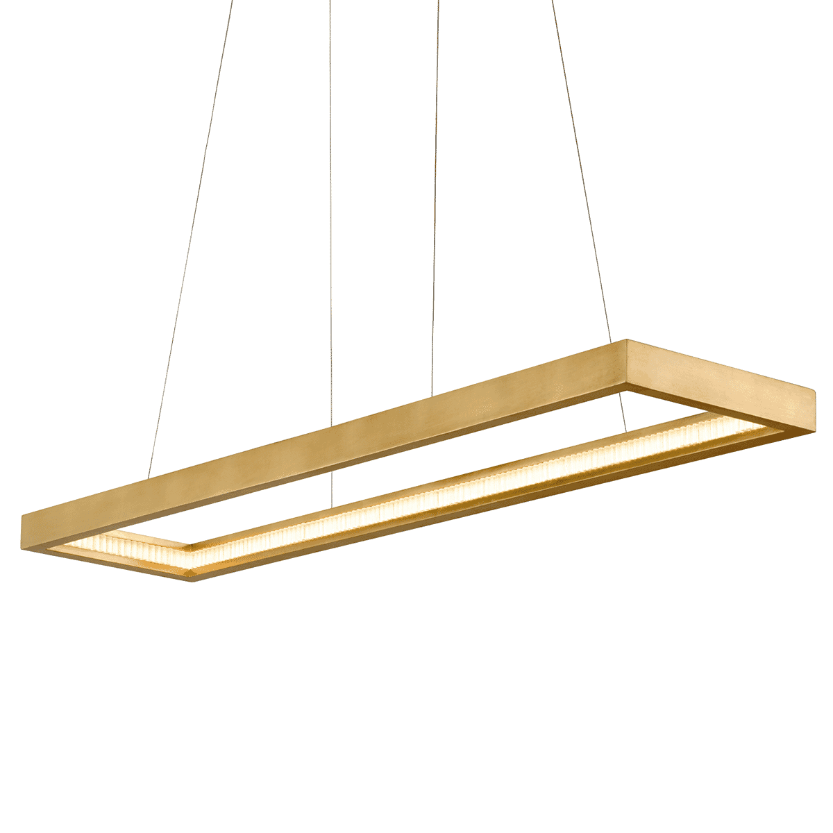 Corbett Jasmine 60" Linear Chandelier in Gold Leaf