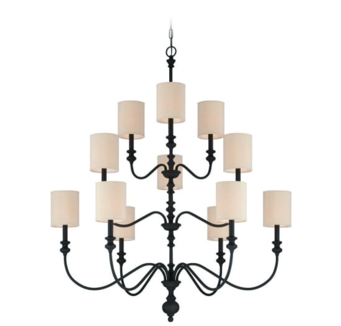 Craftmade Willow Park 42" 12-Light Chandelier in Gothic Bronze