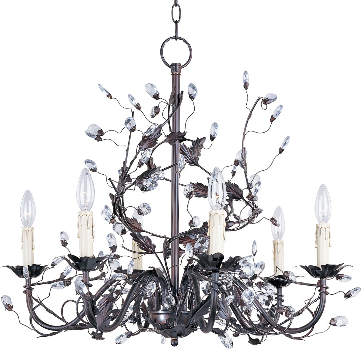 Maxim Elegante 6-Light Chandelier in Oil Rubbed Bronze