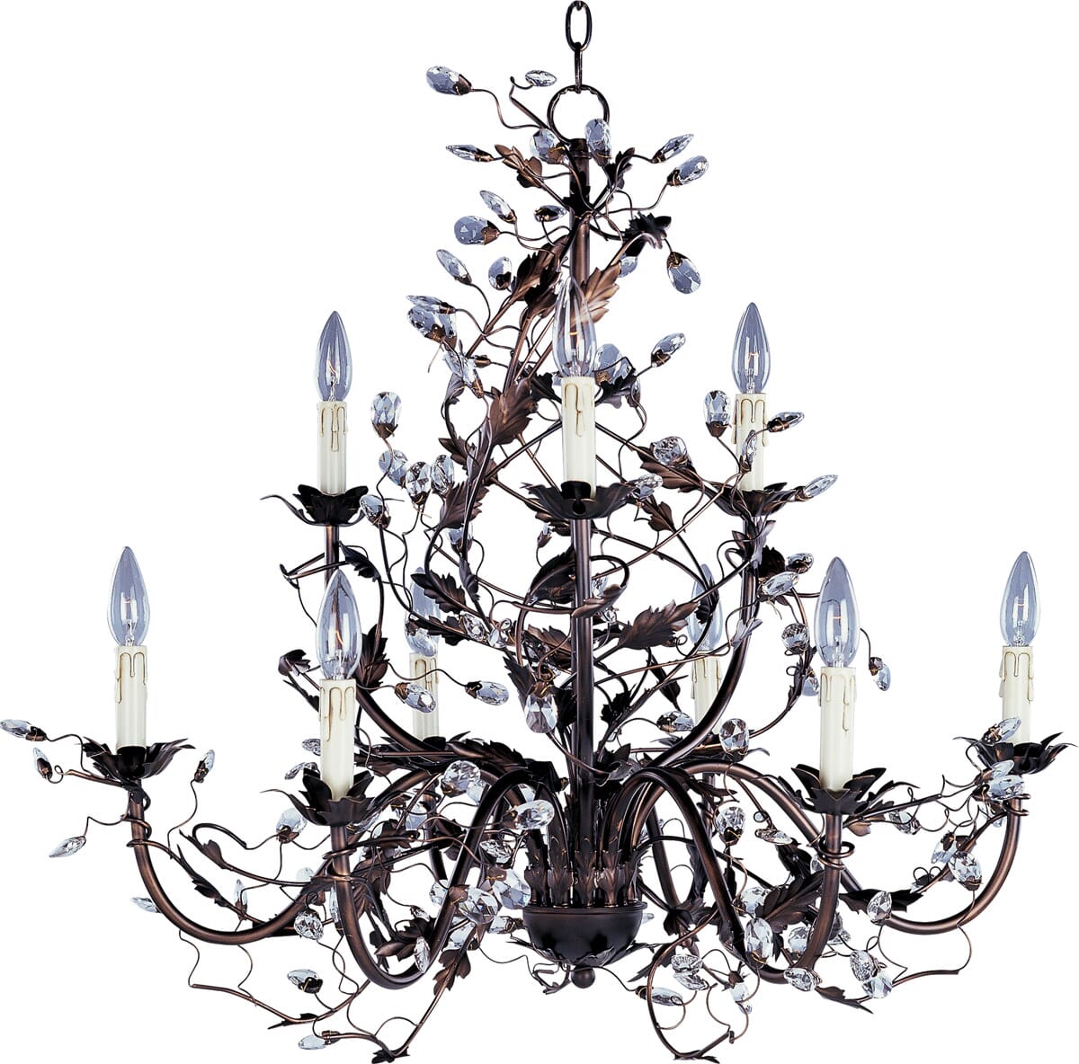 Maxim Lighting Elegante 9-Light Chandelier in Bronze