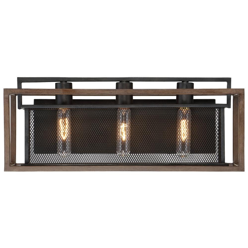 Varaluz Rio Lobo 3-Light Bathroom Vanity Light in Dark Oak