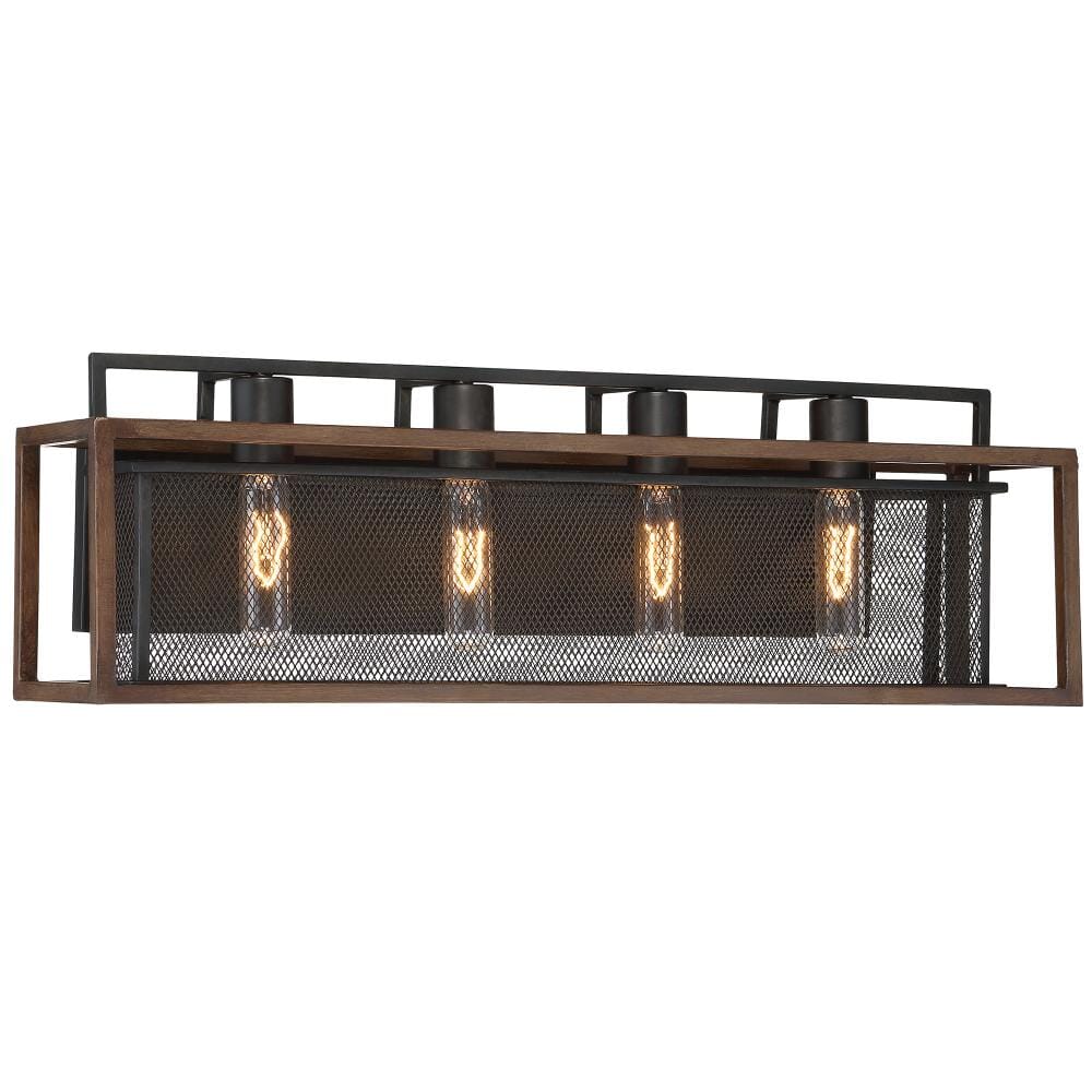 Varaluz Rio Lobo 4-Light Bathroom Vanity Light in Dark Oak