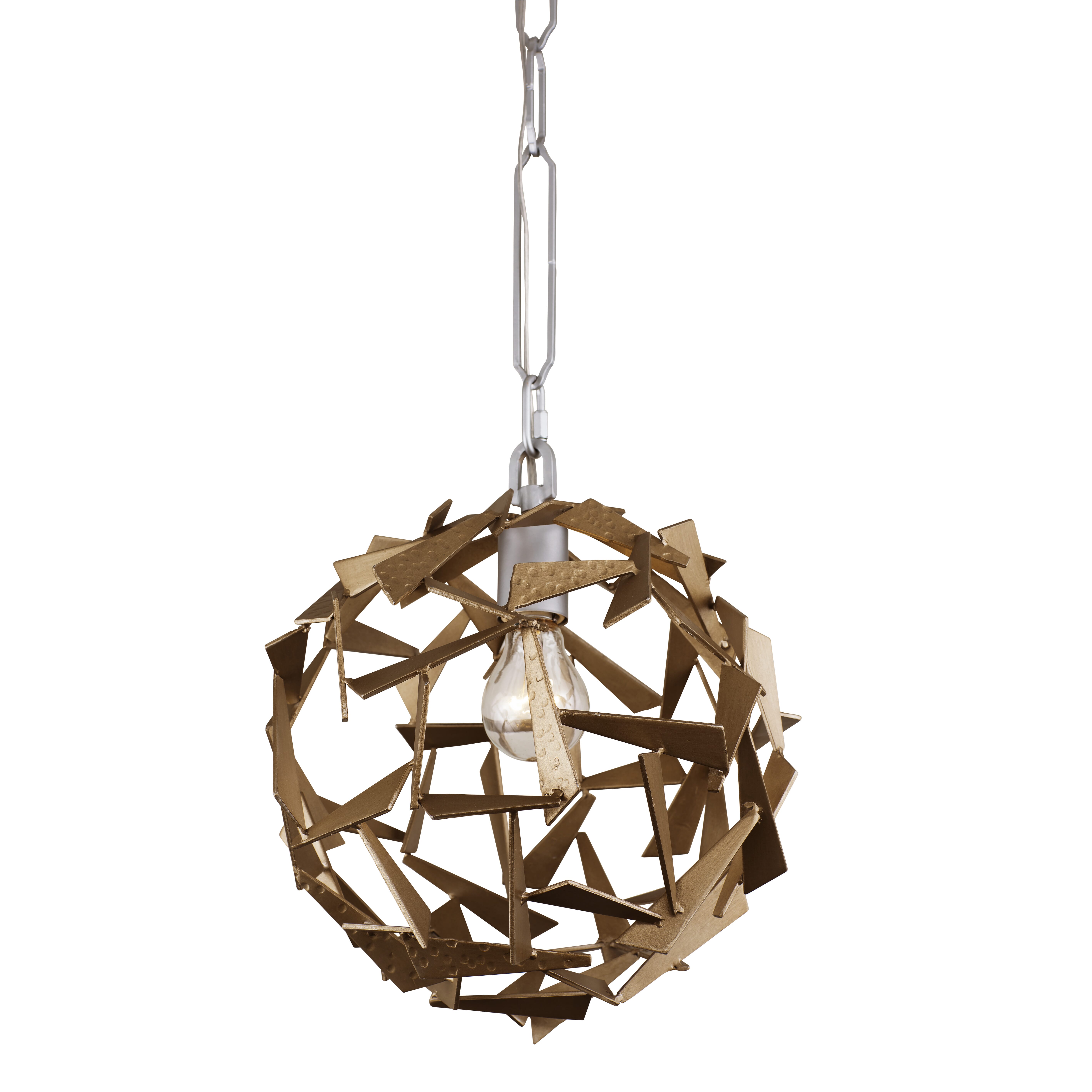 Varaluz Bermuda Pendant Light in Silver with Champagne Mist