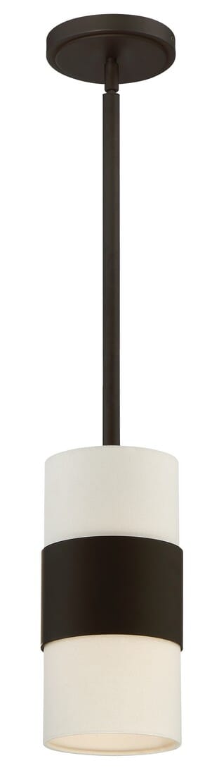 Libby Langdon for Crystorama Grayson 6" Pendant Light in Dark Bronze