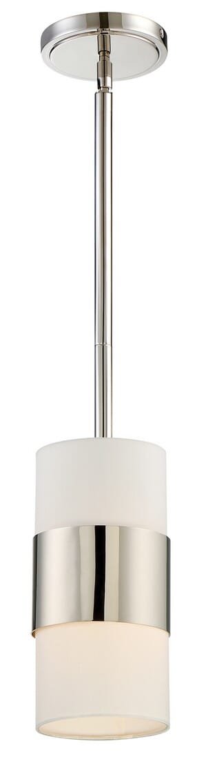 Libby Langdon for Crystorama Grayson 6" Pendant Light in Polished Nickel