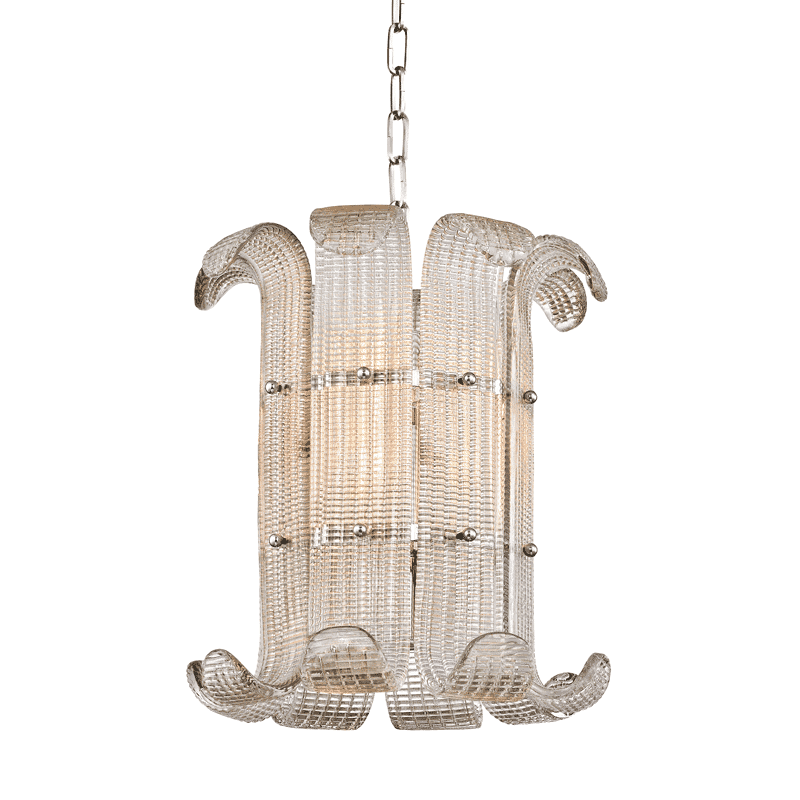 Hudson Valley Brasher 4-Light Chandelier in Polished Nickel